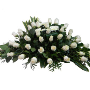 Cubre Urna con Rosas y Gerberas