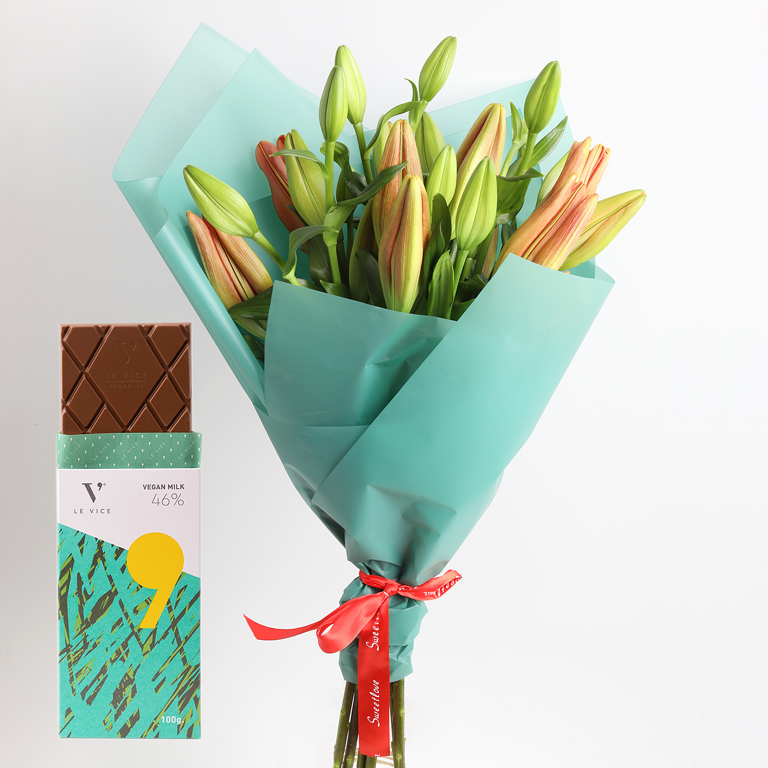 Ramo de Lilium con Tableta Le vice 100 grs